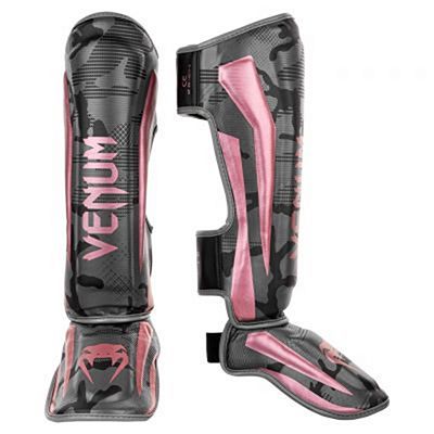 Venum Elite Shin Guards Grey-Pink