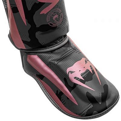 Venum Elite Shin Guards Grigio-Rosa