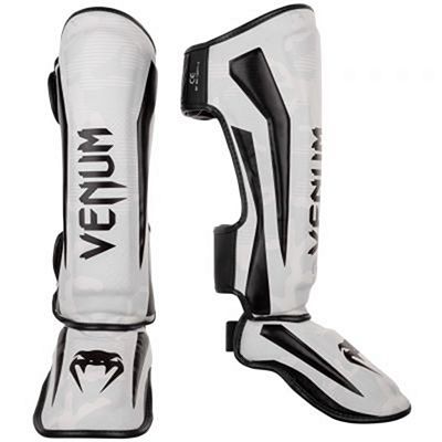 Venum Elite Shin Guards Branco-Camo