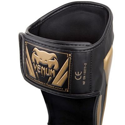 Venum Elite Standup Shinguards Schwarz-Gold