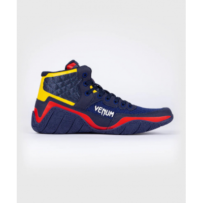 Venum Elite Wrestling Shoes Navy Blue