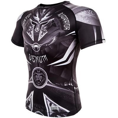 Venum Gladiator 3.0 Rashguard SS Schwarz-weiß