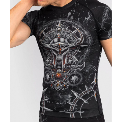 Venum Gladiator 5.0 Mens Short Sleeve Rashguard Noir-Gris