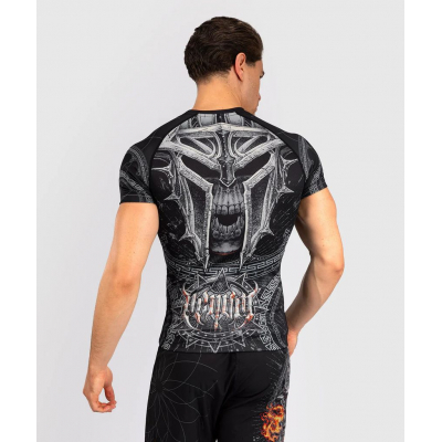 Venum Gladiator 5.0 Mens Short Sleeve Rashguard Noir-Gris