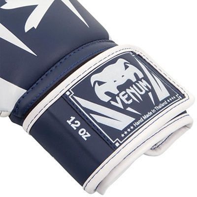 Venum Guantes Boxeo Elite Blanco-Azul Marino