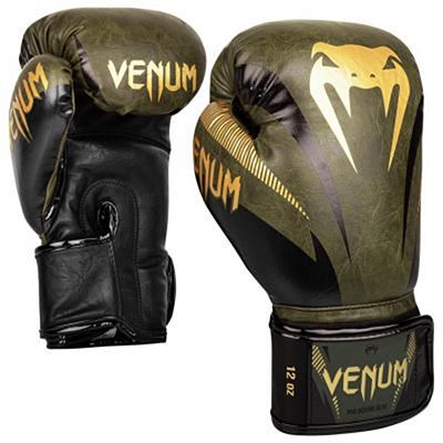 Venum Impact Boxing Gloves Verde-Oro