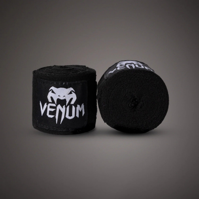 Venum Kontact 450cm Boxing Handwraps Black