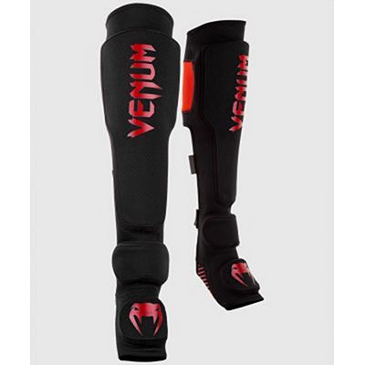 Venum Kontact Evo Shin Guards Negro-Rojo