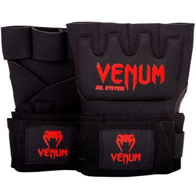 Venum Kontact Gel Glove Wraps Nero-Rosso