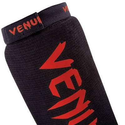 Venum Kontact Shin Guards Preto-Vermelho