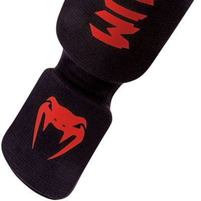 Venum Kontact Shin Guards Preto-Vermelho