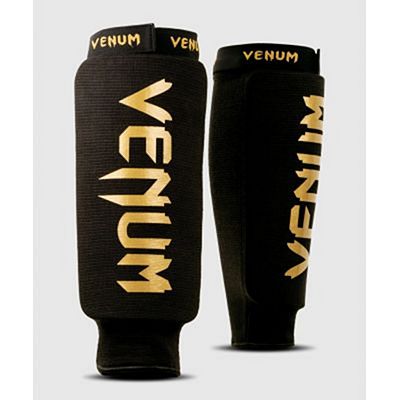 Venum Kontact Shin Guards Simple Nero-Oro