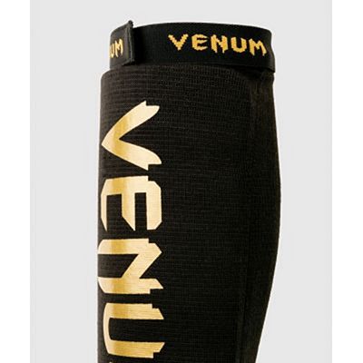 Venum Kontact Shin Guards Simple Noir-Or