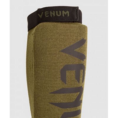 Venum Kontact Shin Guards Simple Vert-Noir