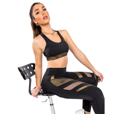 Venum Lightning Leggings - For Women Preto-Dourado