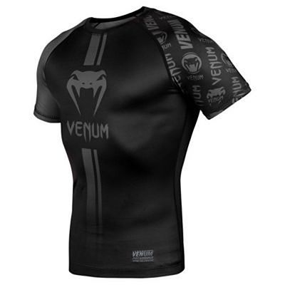 Venum Logos Rashguard SS Noir-Noir