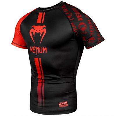 Venum Logos Rashguard SS Preto-Vermelho