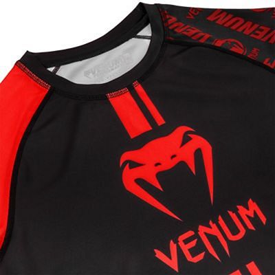 Venum Logos Rashguard SS Nero-Rosso