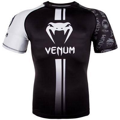 Venum Logos Rashguard SS Preto-Branco