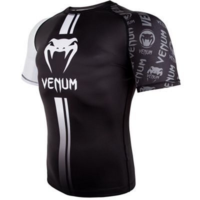 Venum Logos Rashguard SS Nero-Bianco