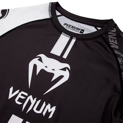 Venum Logos Rashguard SS Preto-Branco