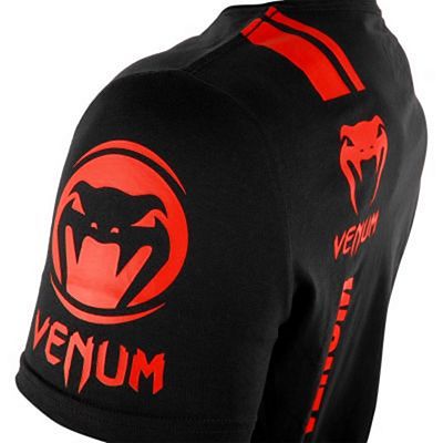 Venum Logos T-shirt Preto-Vermelho