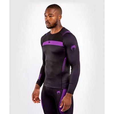 Venum NoGi 3.0 Rashguard - Long Sleeves Schwarz-Lila