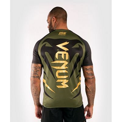 Venum ONE FC Dry Tech T-shirt Verde-Dourado