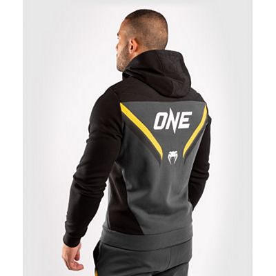 Venum ONE FC Impact Hoodie Cinza-Amarelo