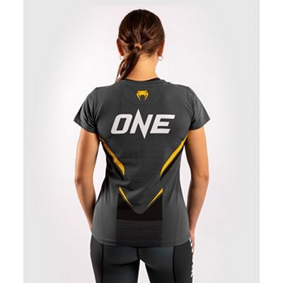 Venum ONE FC Impact Women Tshirt Grau-Gelb