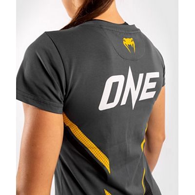 Venum ONE FC Impact Women Tshirt Grigio-Giallo