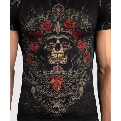 Venum Santa Muerte 5.0 Mens Short Sleeve Rashguard Negro