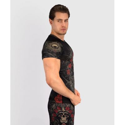 Venum Santa Muerte 5.0 Mens Short Sleeve Rashguard Negro