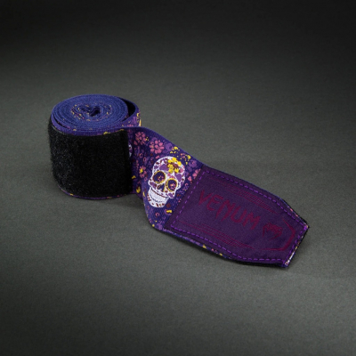 Bandes de Boxe 250 cm Venum Santa Muerte Violet