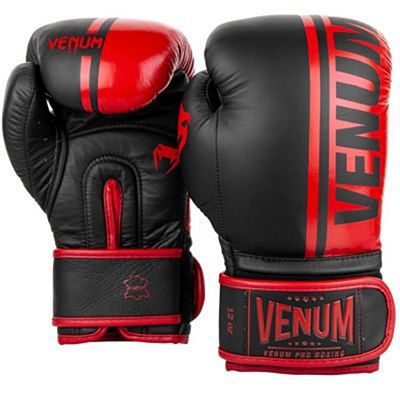 Venum Shield Pro Boxing Gloves Velcro Preto-Vermelho