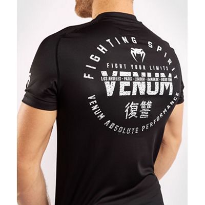 Venum Signature Dry Tech T-shirt Nero-Bianco