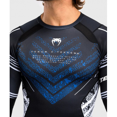 Venum Tekken 8 Jin Kazama Rashguard Azul-Negro