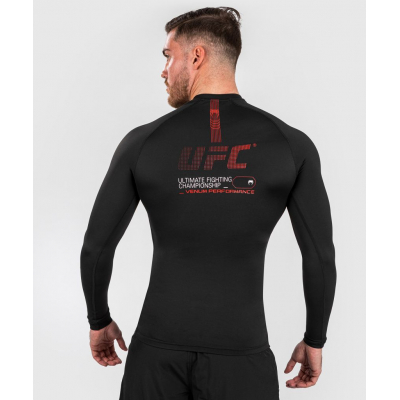 Venum UFC Adrenaline Fight Week Men Performance L/S Rashguard Preto-Vermelho