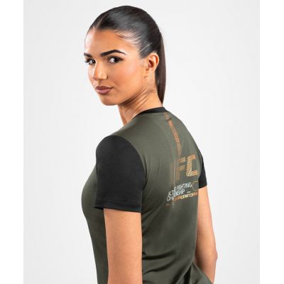 Venum UFC Adrenaline Fight Week Women Dry-Tech Tshirt Grün-Bronze