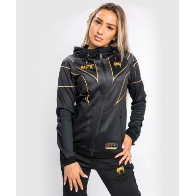 Venum UFC Authentic Fight Night 2.0 Womens Walkout Hoodie Nero-Oro