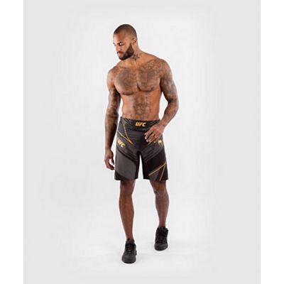 Venum UFC Authentic Fight Night Mens Shorts Long Fit Champion Black-Gold
