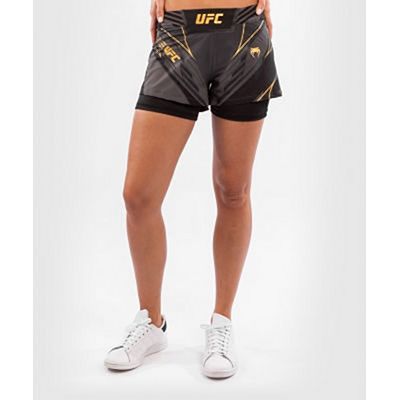 Venum UFC Authentic Fight Night Womens Short Fit Black-Gold
