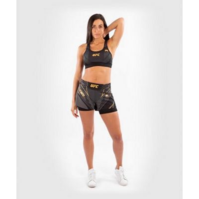 Venum UFC Authentic Fight Night Womens Short Fit Preto-Dourado