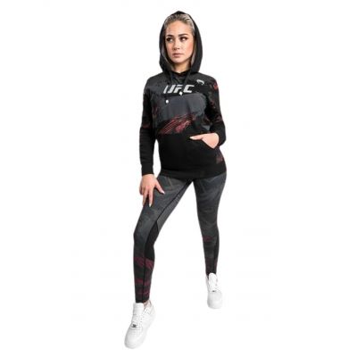 Venum UFC Authentic Fight Week 2.0 Hoodie For Women Preto-Vermelho