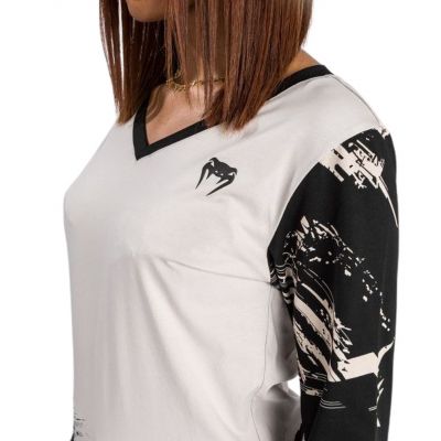 Venum UFC Authentic Fight Week 2.0 T-Shirt For Women Long Sleeve Bianco