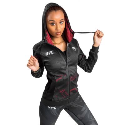 Venum UFC Authentic Fight Week 2.0 Zip Hoodie For Women Nero-Rosso