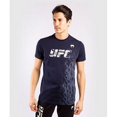 Venum UFC Authentic Fight Week Men Short Sleeve Tshirt Navy Blu