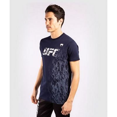 Venum UFC Authentic Fight Week Men Short Sleeve Tshirt Navy Blu