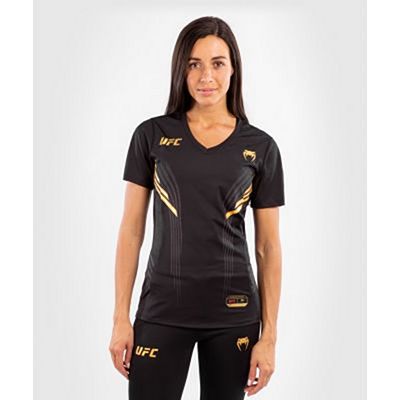 Venum UFC Venum Authentic Fight Night Women's Walkout Jersey Champion Schwarz-Gold