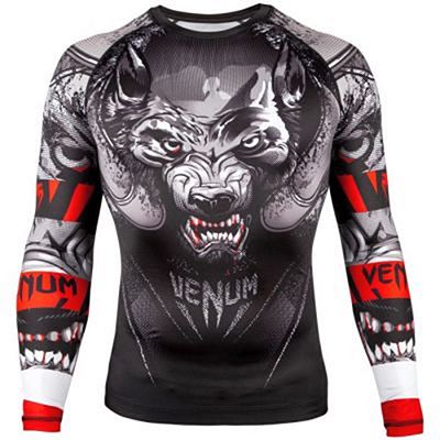 Venum Werewolf Rashguard Long Sleeves Nero-Grigio